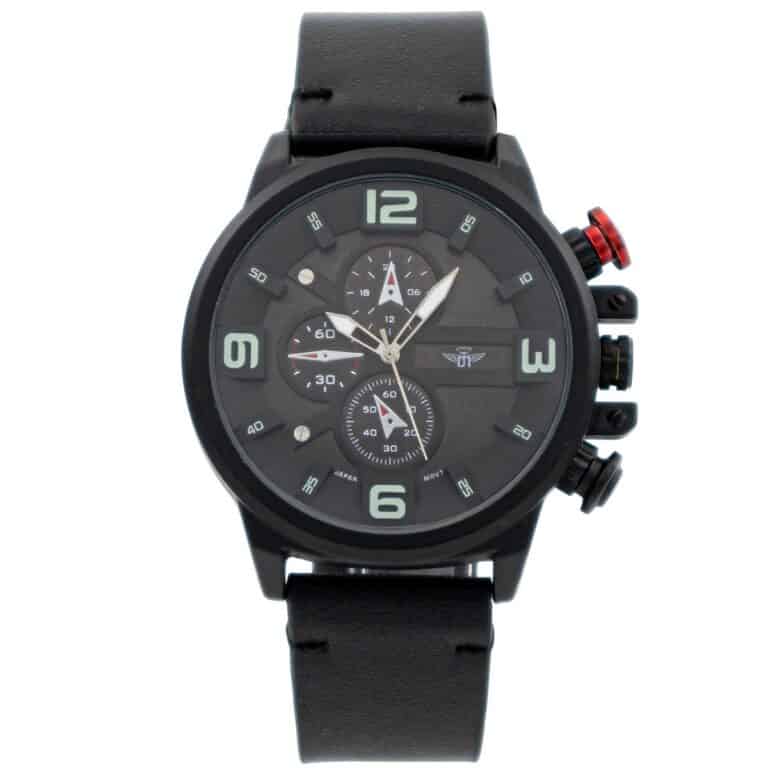 Belle Montre Homme Noir M. JOHN