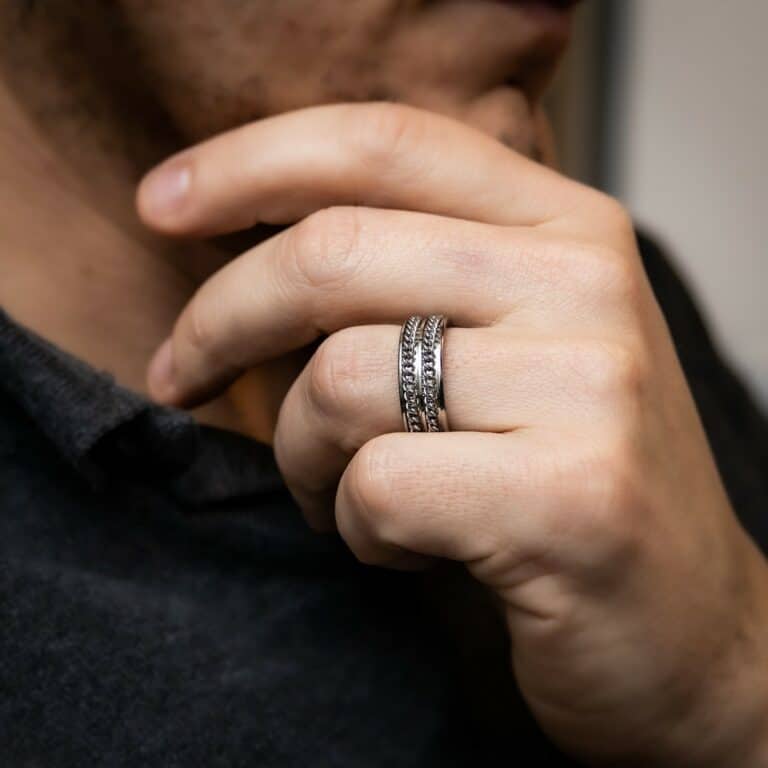 Bague Anneau Homme Acier FOLA