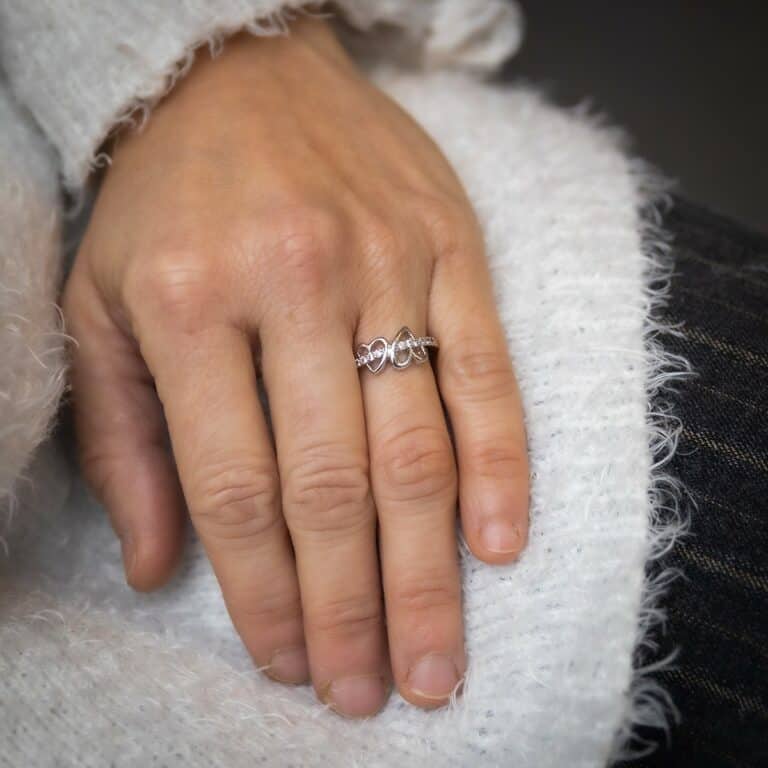 Coffret Bague Femme Rhodium Cœur ARWEN