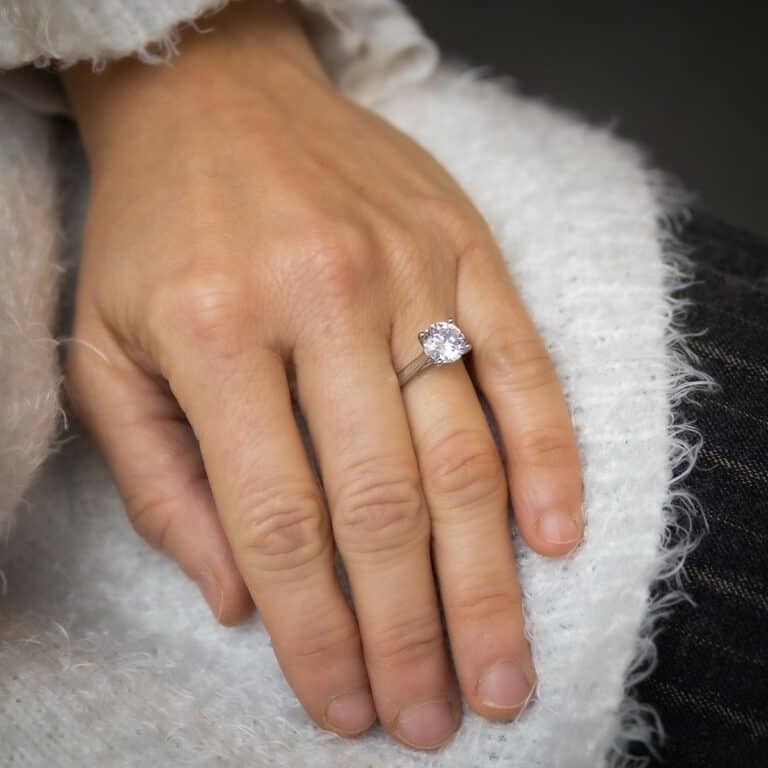 Coffret Bague Femme Rhodium URSAE