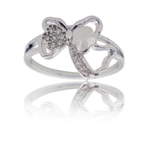 Coffret Bague Femme Rhodium Papillon KIRA