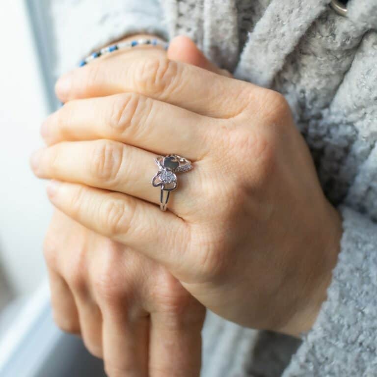 Coffret Bague Femme Rhodium Papillon KIRA