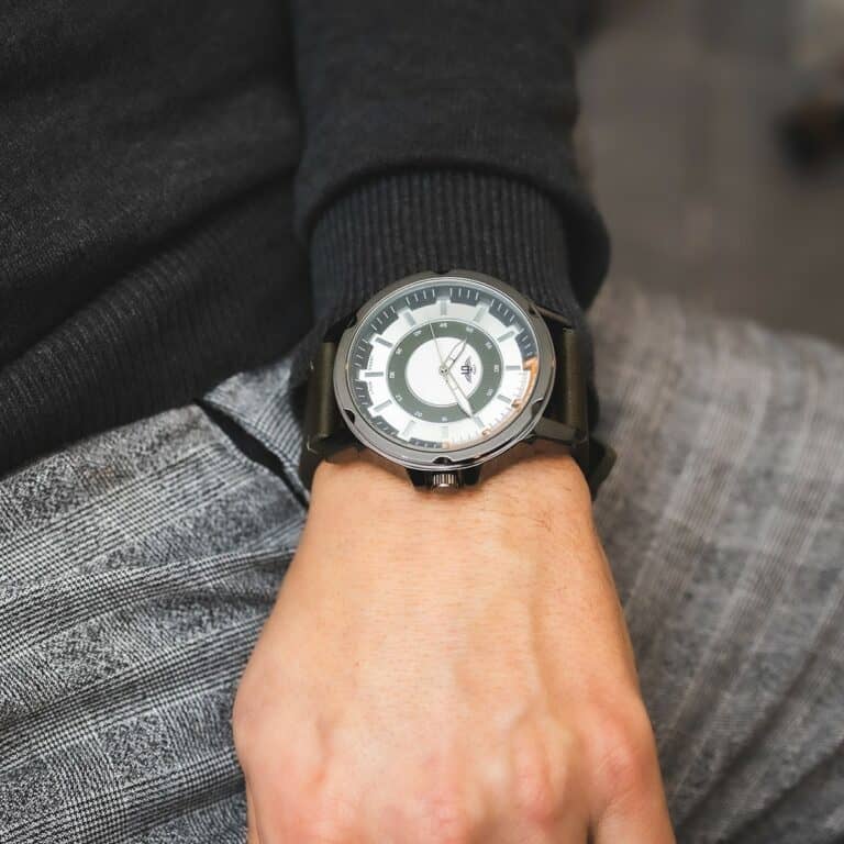 Montre Homme Gris Vert M. JOHN