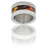 Coffret Bague Femme Acier Ambre