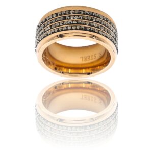 Coffret Bague Femme Acier strass