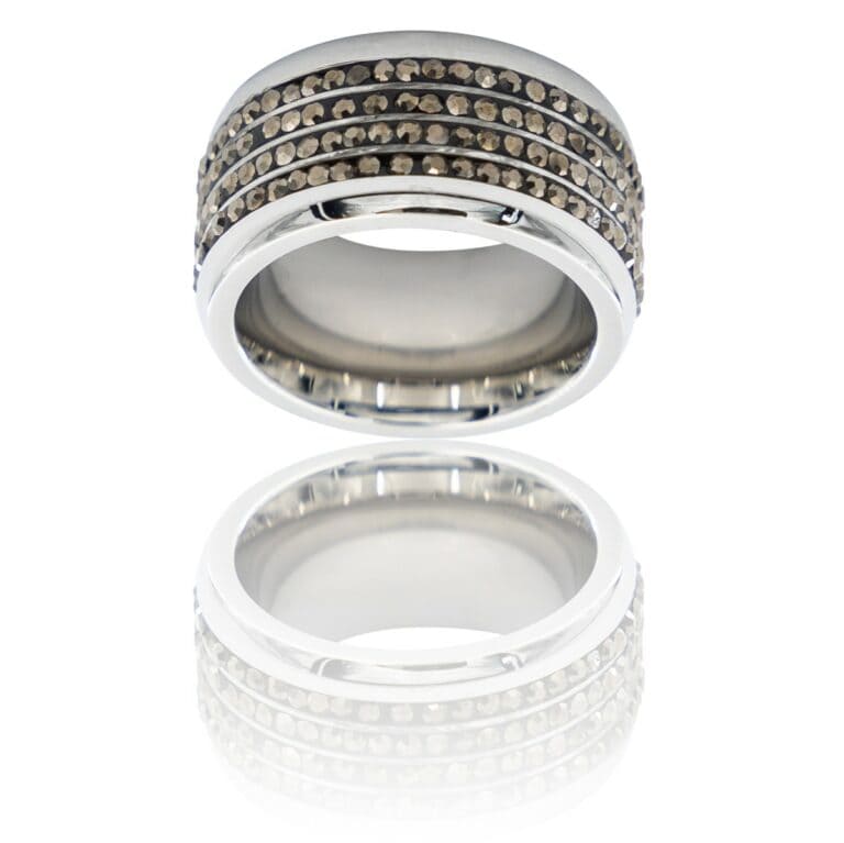 Coffret Bague Femme Acier strass