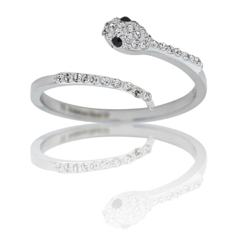 Coffret Bague Femme Serpent strass