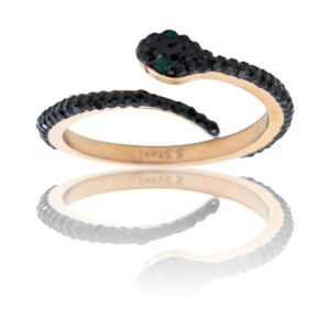 Coffret Bague Femme Serpent Strass