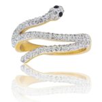 Coffret Bague Femme Serpent Strass