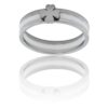 Coffret Bague Femme Céramique Acier Trêfle