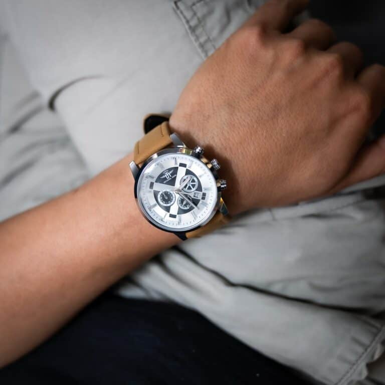 Coffret Montre Homme Beige M. JOHN