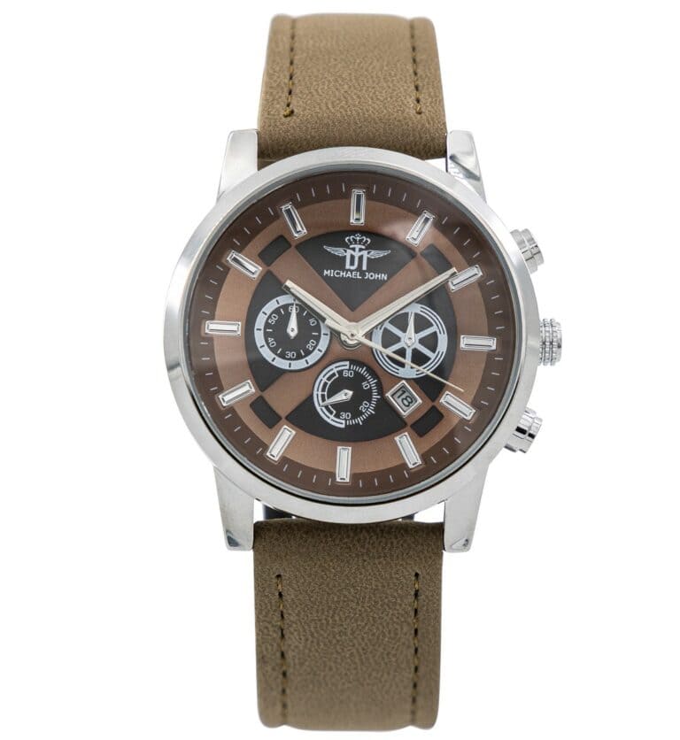 Coffret Montre Homme Brun M. JOHN