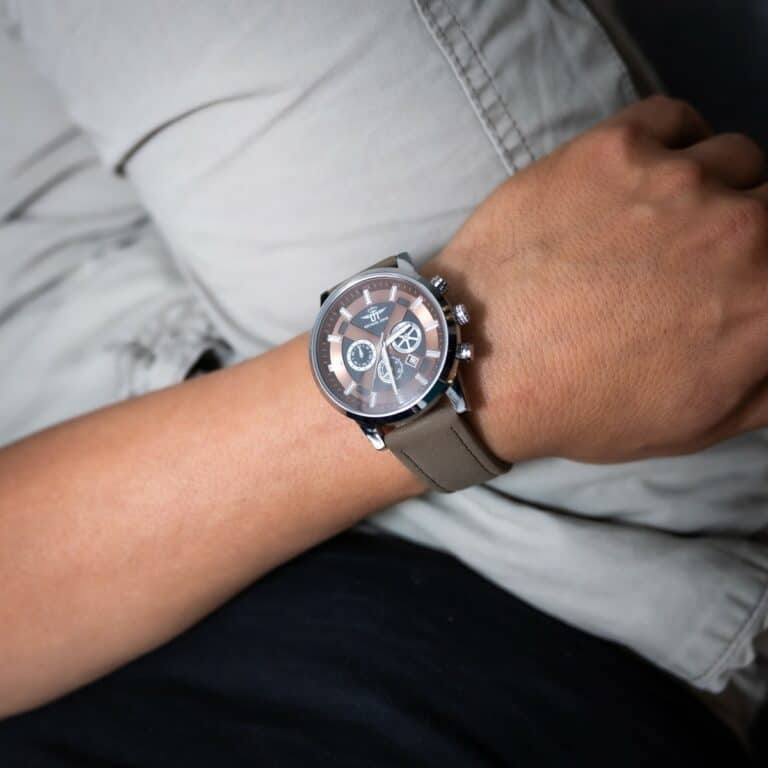 Coffret Montre Homme Brun M. JOHN