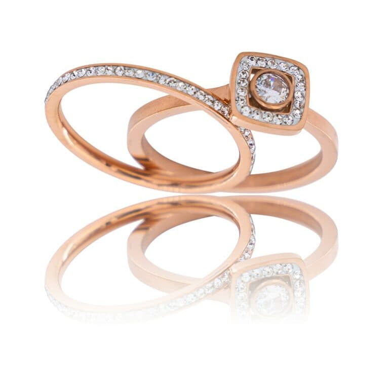 Coffret Duo de Bagues Strass Femme CARALA