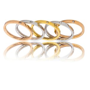 Coffret Cinq Bagues avec Strass Femme BALA