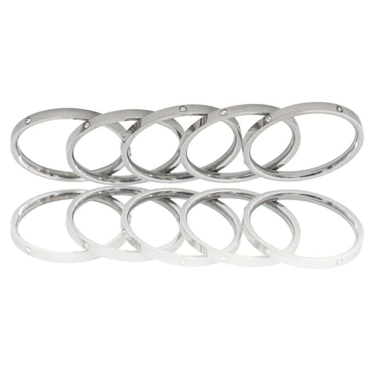 Coffret avec Cinq Bagues Strass Femme BALA