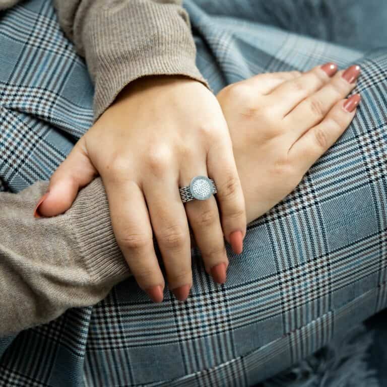 Bague Femme Mailles Strass DAPHNEE