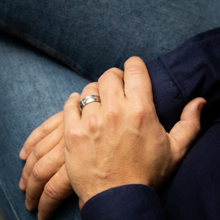 Bague Anneau Homme Acier