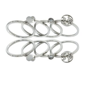 Quatre Bagues Femme Strass DAPHNEE