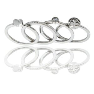 Quatre Bagues Femme Strass DAPHNEE