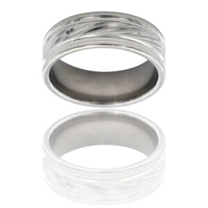 Bague Anneau Homme Acier