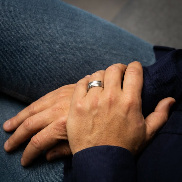 Bague Anneau Homme Acier