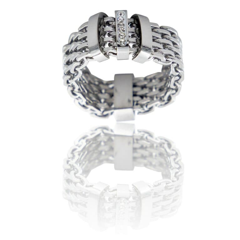 Bague Femme Mailles Strass DAPHNEE