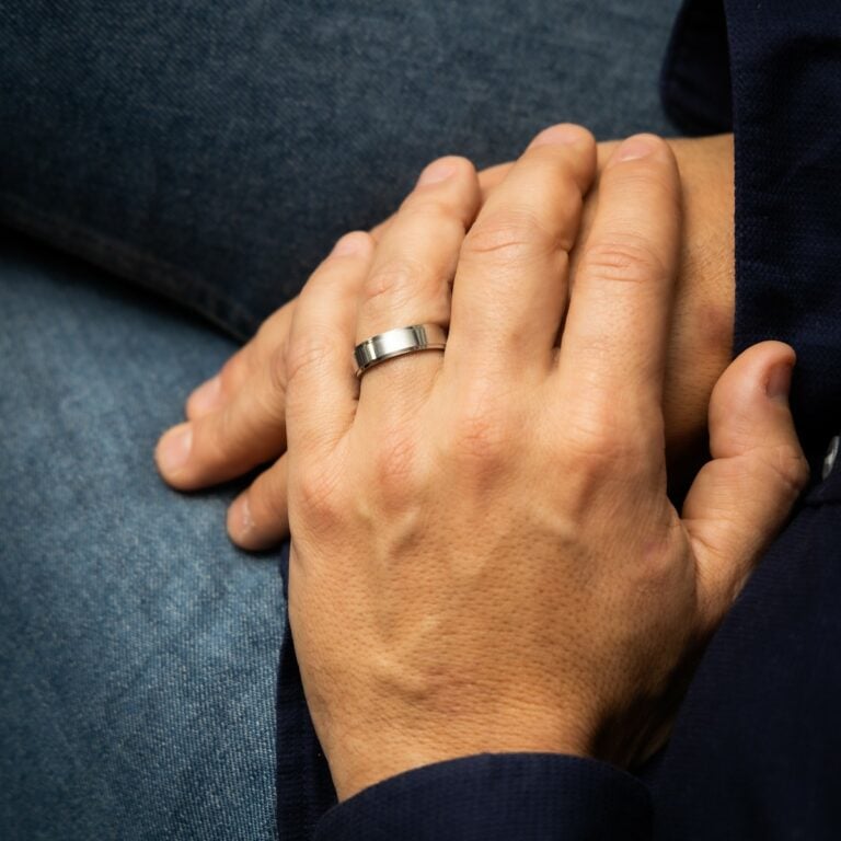 Bague Anneau Homme Acier