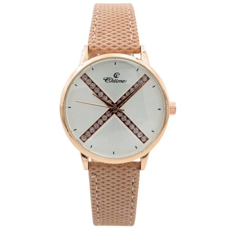 Montre Femme Rose Strass CHTIME