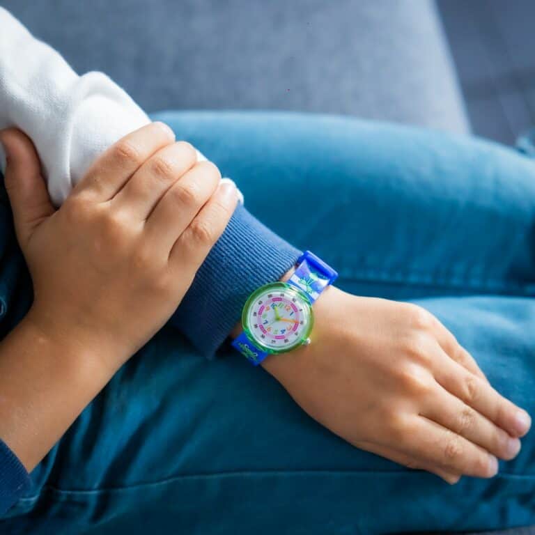 Montre Enfant Silicone Bleu Grenouille CHTIME
