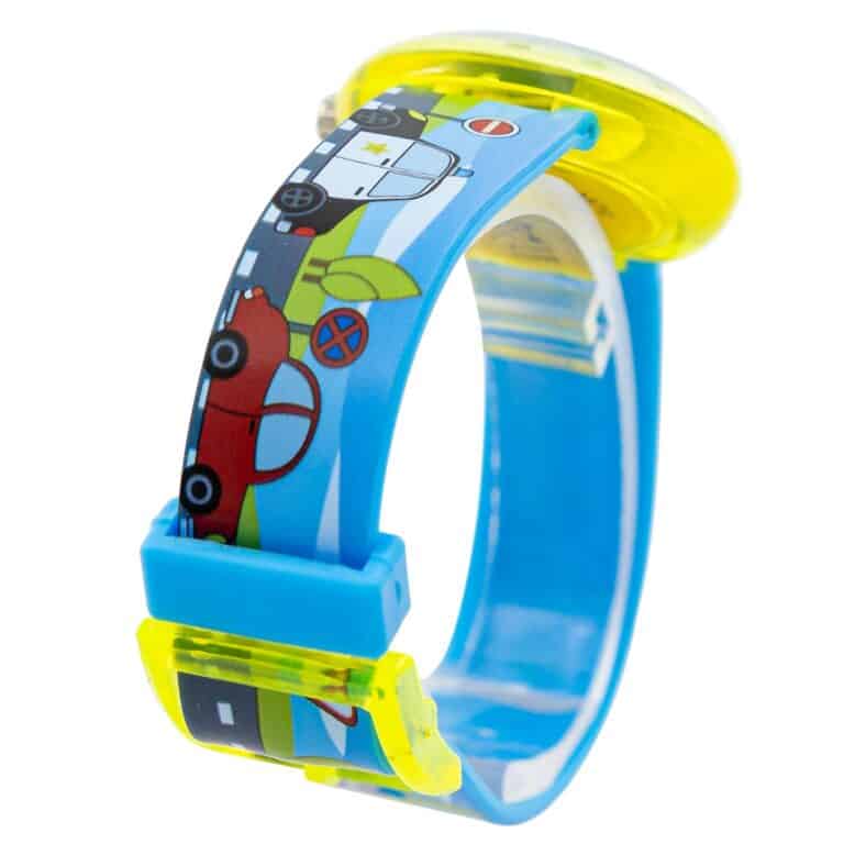 Montre Enfant Silicone Bleu Voiture CHTIME