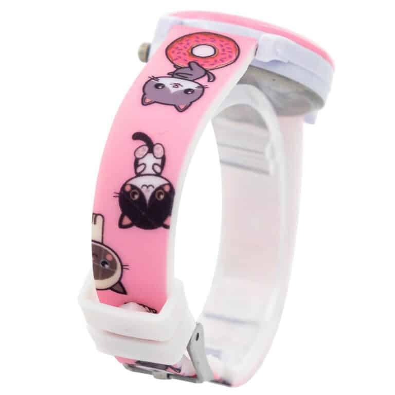 Montre Enfant Silicone Rose Chat CHTIME