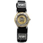 Montre Enfant Tissu Noir CHTIME