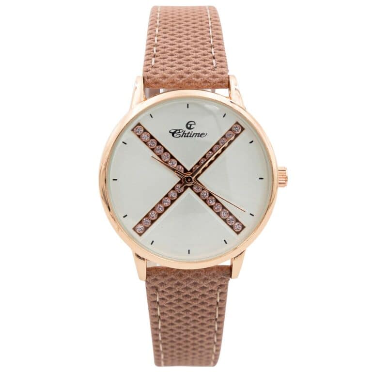 Montre Femme Rose Strass CHTIME