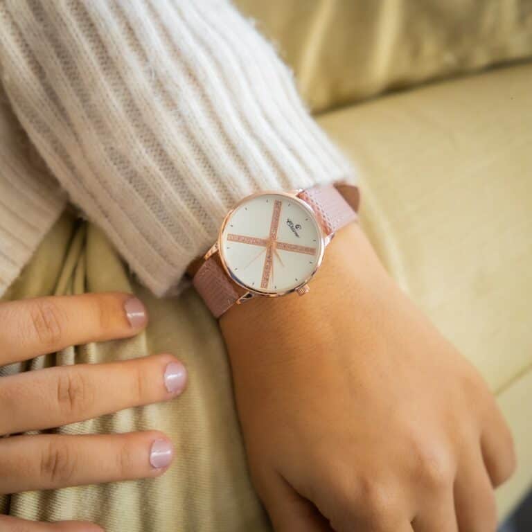 Montre Femme Rose Strass CHTIME