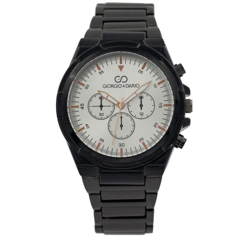 Sublime Montre Homme en Métal Noir GIORGIO