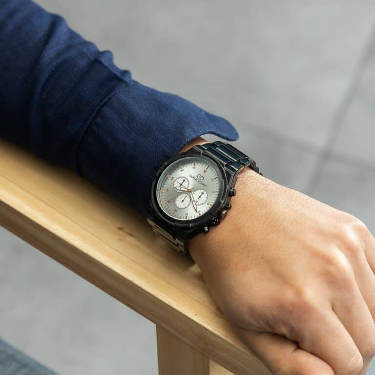 Sublime Montre Homme en Métal Noir GIORGIO