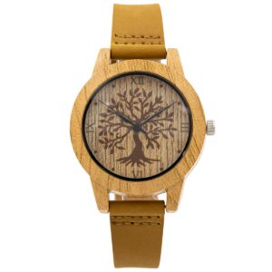 Sublime Montre Femme Couleur Brun Bois CHTIME