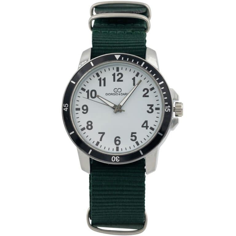 Montre Homme Tissu Couleur Vert GIORGIO
