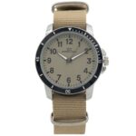 Jolie Montre Homme Tissu Beige GIORGIO