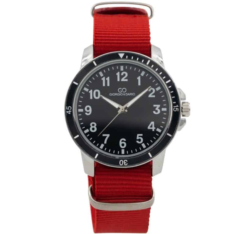 Montre Homme Fashion Tissu Rouge GIORGIO