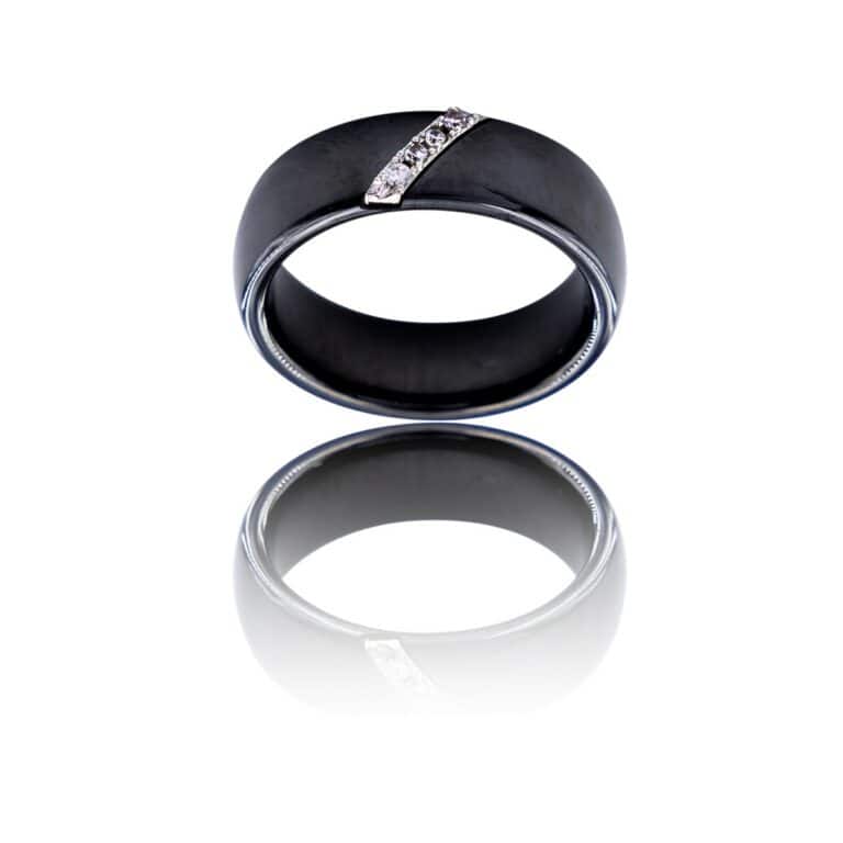 Beau Coffret Bague Femme Céramique Ornée Zirconium
