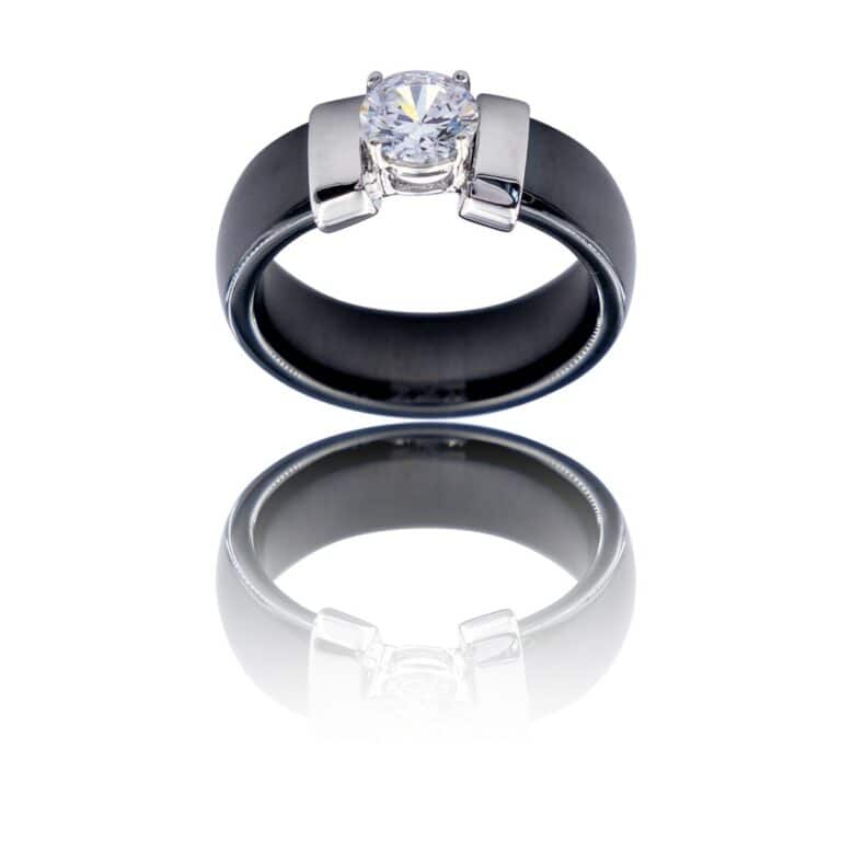 Coffret Bague Femme Fashion Céramique Ornée Zirconium