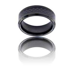 Votre Coffret Bague Anneau Homme Tungstène Carbone
