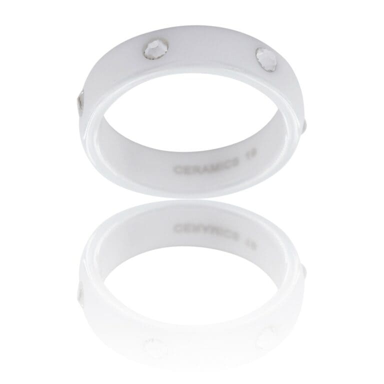 Coffret Belle Bague Femme Céramique Ornée Zirconium