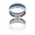 Bague Anneau pour Homme Acier Carbone