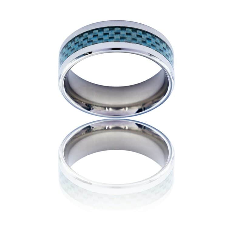 Bague Anneau pour Homme Acier Carbone