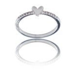 Bague Femme Coeur Ornée de Strass