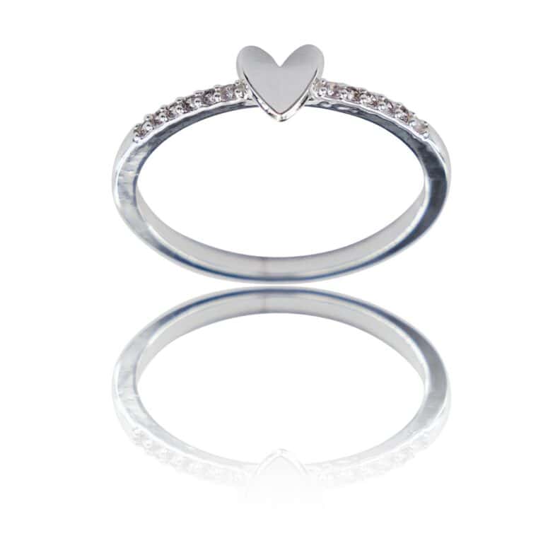 Bague Femme Coeur Ornée de Strass
