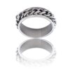 Bague Anneau Homme en Acier
